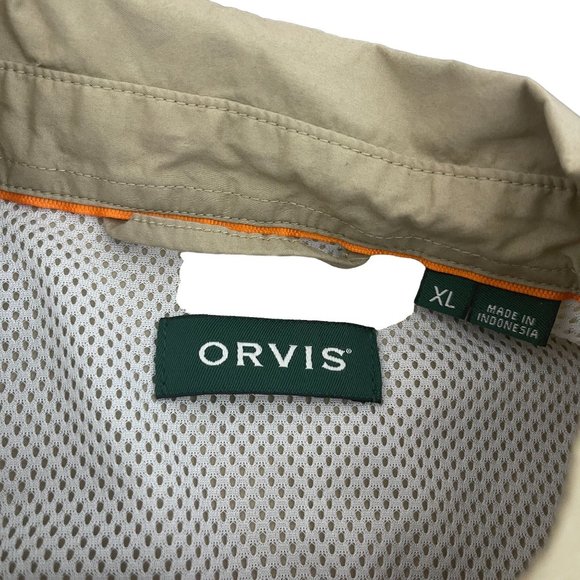 Orivis Men's Hiking Fishing Outdoor Brown Button Up SS Shirt, Size XL - Picture 3 of 7